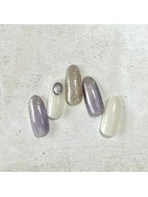 ミュナ(myuna)/パープルマグネットネイル