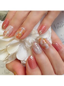 ヘアー ユニバース(HAIR UИIVERS)/メープルオレンジ＆シェル+お花