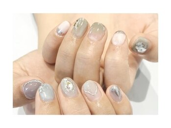 【hand】アシンメトリーネイル