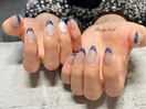 マグネット×フレンチネイル