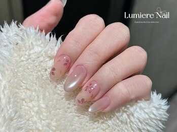 ルミエール ネイル モンナカ(Lumiere Nail Monnaka)/ボルドー/ツイード/ブラウン