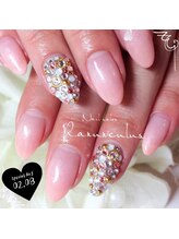 ラナンキュラス(Ranunculus)/キラキラ☆埋め込みNail
