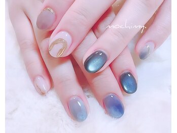 モチミィ(mochimy.)/*ブルーニュアンスネイル*