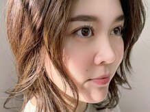 パーマ×エクステ80本（ブラウン）自まつ毛とエクステで目力UP！