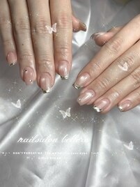 ガラスフレンチネイル