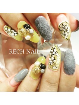 レッシュネイル サロンアンドスクール(RECH NAIL salon&school)/*テキスタイルフラワーネイル