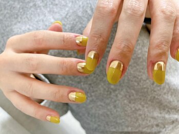 キキネイル 二子玉川(kikinail)/ピスタチオミラーフレンチ