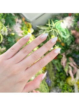 パラ スパ ガーデン 梅田店(para spa GARDEN)/クリアベースのホワイトラメ