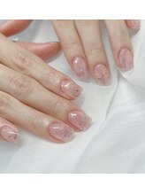 ティナ ネイルスタジオ(Tina Nail Studio)/ワンカラー&ラメグラデーション