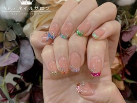 オンブレフレンチ / 冬ネイル