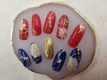 ネイルサロンアンドネイルスクールアートローズ 町田店(Art Rose)/和風お花ネイル