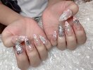 ヒョウ柄フレンチネイル
