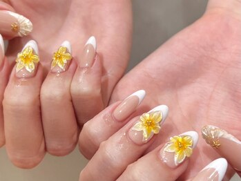 サイン(sin.)/プルメリアネイル