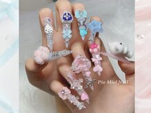 ピオミエルネイル 新宿(pio miel nail)/ゆめかわ宝石ネイル