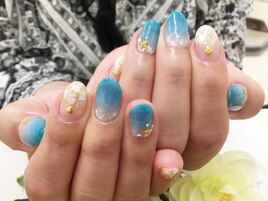 クリアカラー水面アート