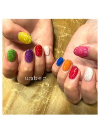 懐かしキャンディーネイル☆