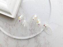 ネイル スパ ココプラス(Nail spa Cocoplus)/押し花とシェルの透け感ネイル