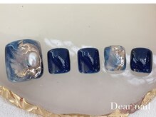 ディア ネイル(Dear nail)/フットネイビー×ミラー