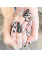 ゴレラ(gorella)/アニマル柄/黒×ゴールド