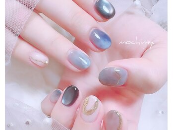 モチミィ(mochimy.)/*ブルーニュアンスネイル*