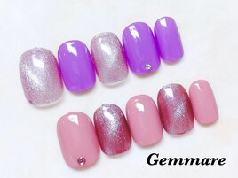 パープルピンクマグネットネイル