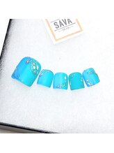 サヴァ アイラッシュアンドネイル(sava)/【マットネイル】縦グラデ