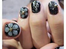 パーミル アイ アンド ネイル クマモト(permille ‰ eye&nail Kumamoto)/ぷっくりお花ネイル