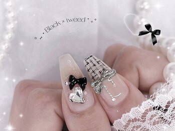 nail salon mimi【4月上旬 NEW OPEN（予定）】/ツイード×リボン