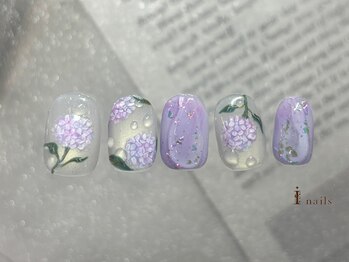 アイネイルズ 横浜EAST店(I-nails)/紫陽花梅雨ネイル