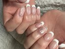 フレンチリボンミラーネイル