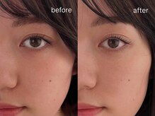 印象は大きく変化。作り込まないお目元に。眉毛×まつげパーマ