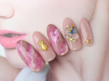 ネイルサロン ティディ(TIDY)/スモーキーピンク♪