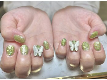 エーナイン イオンモール苫小牧店/ラメカラー × 蝶々