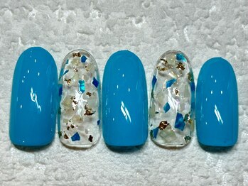 ネイルアンドアイラッシュ ネネ/ターコイズ シェルフレーク