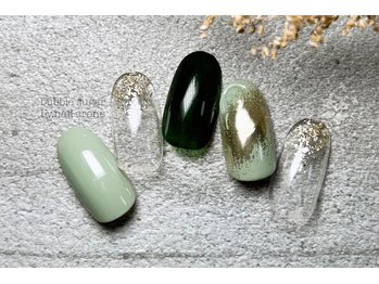 バブル シュガー バイ ネイルクローネ(bublle sugar by.nail crone)/ニュアンスミラーネイル