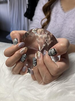 リアンナ アンド アイシンスタジオ  甲府店(LIANAH&EYE SSIN STUDIO)/ツイードネイル