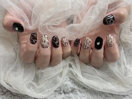 バレンタインネイル