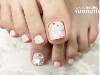 サンネイルズ(sun nails)/フット2本アート