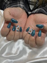 ネイルサロン ココロジー(COCOLOGY)/夏ネイル　ターコイズブルー