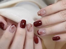 センスネイル 北千住店(Sense Nail)/大人ボルドーネイル