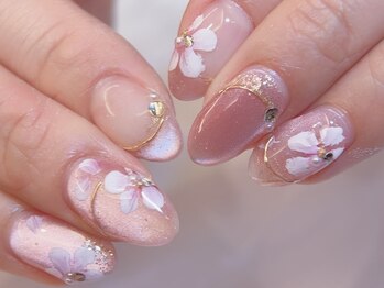 デコール 心斎橋(DECOR)/マグネットお花ペイントネイル