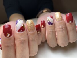 【オーダー】チェックネイル