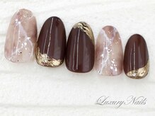 ラグジュアリーネイルズ オオミヤ(Luxury Nails Omiya)/大理石風*ミラーアート
