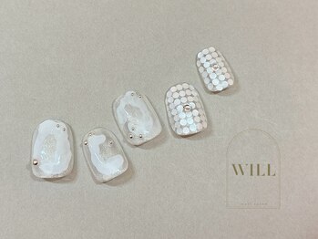 ニュアンスホワイトネイル