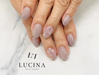 ネイルスタジオ ルキナ(LUCINA)/c-334 大人上品シェルネイル