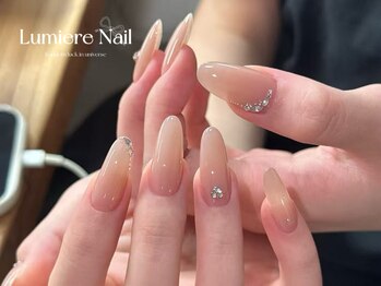 ルミエール ネイル モンナカ(Lumiere Nail Monnaka)/ボルドー/ツイード/ブラウン