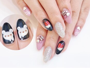 ネイルコレクション ピンク(Nail Collection Pink)/ジェル放題★３Ｄくま：チョコ