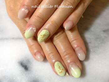 ネイルアトリエ フロラシオン/定額ネイル 押し花ブーケ2