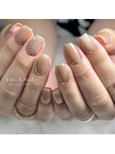 ユキ エス ネイル(Yuki.S.Nail)/ジェルネイル　マグネット×ラメ