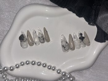 ネイルライフ 目黒店 恵比寿 白金(NailLife)/フラワーレースパールネイル